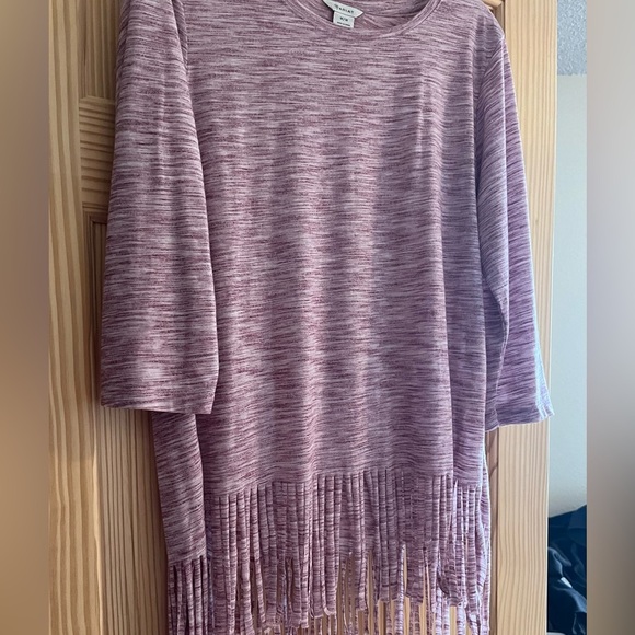 Women’s Ariat 3/4 Sleeve Light Purple Round Neckline Relaxed Fit Size Med - Picture 3 of 6